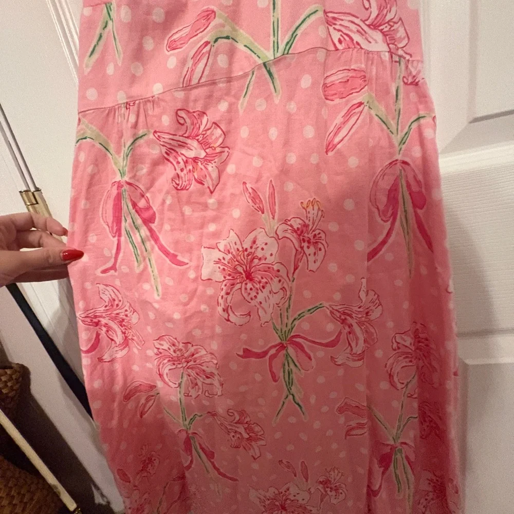 VINTAGE Lilly Pulitzer Pink Halter Dress - Picture 6 of 7